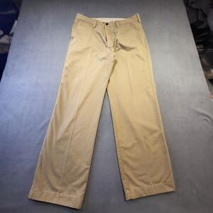 LC Live Comfortable Pants Mens 34x31 Beige Chino Flat Front Straight Leg